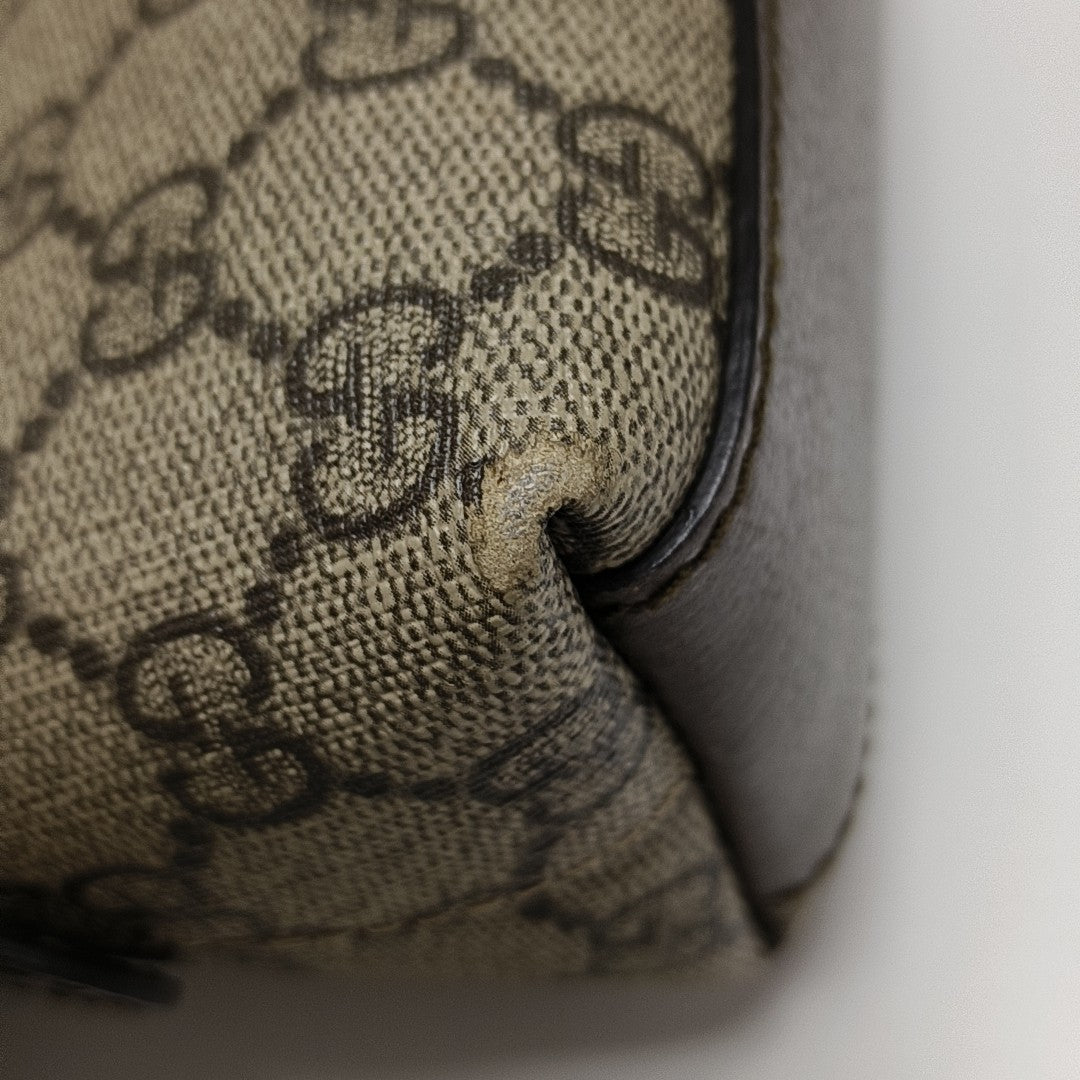 Ophidia Small Monogram Coated Canvas Beige