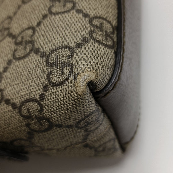 Ophidia Small Monogram Coated Canvas Beige