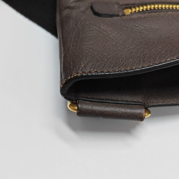 Calfskin Crossbody Bag Brown