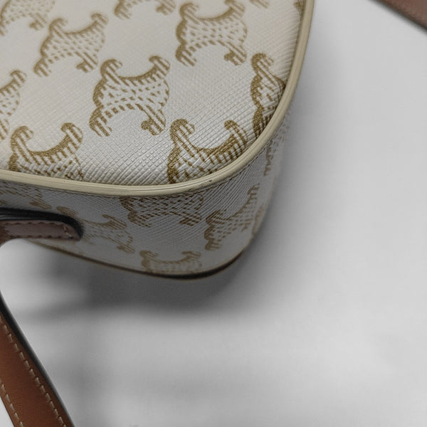 Coated Canvas Shoulder Bag White