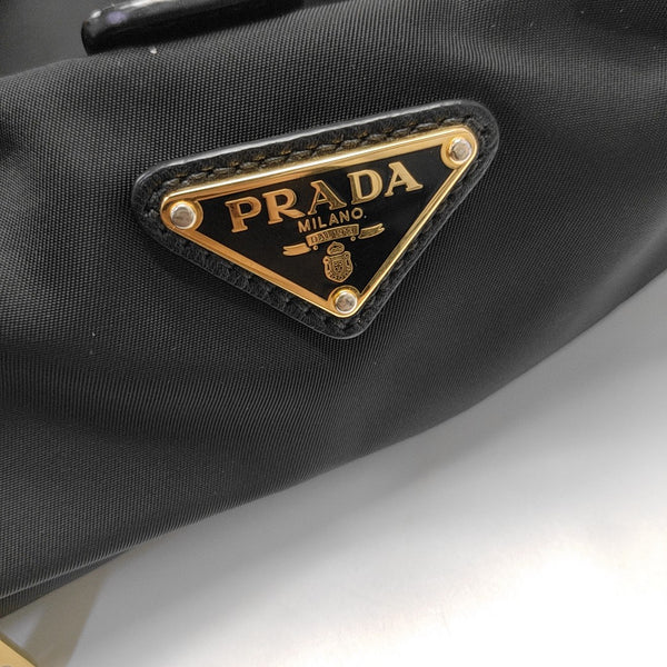 Nylon Top Handle Bag Black