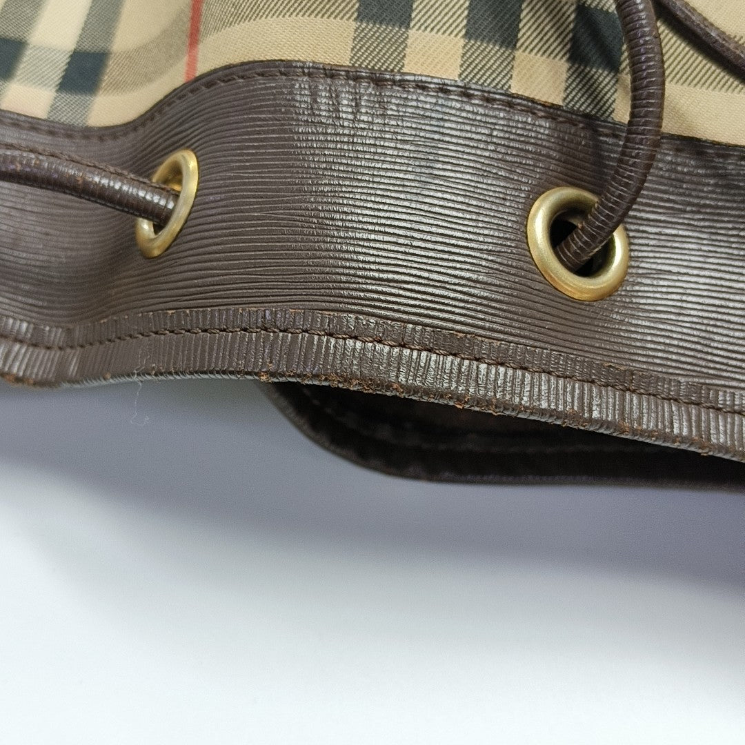Canvas Bucket Bag Beige