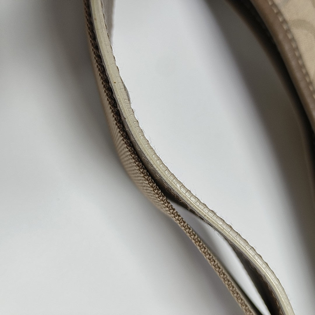 Fabric Top Handle Bag Beige