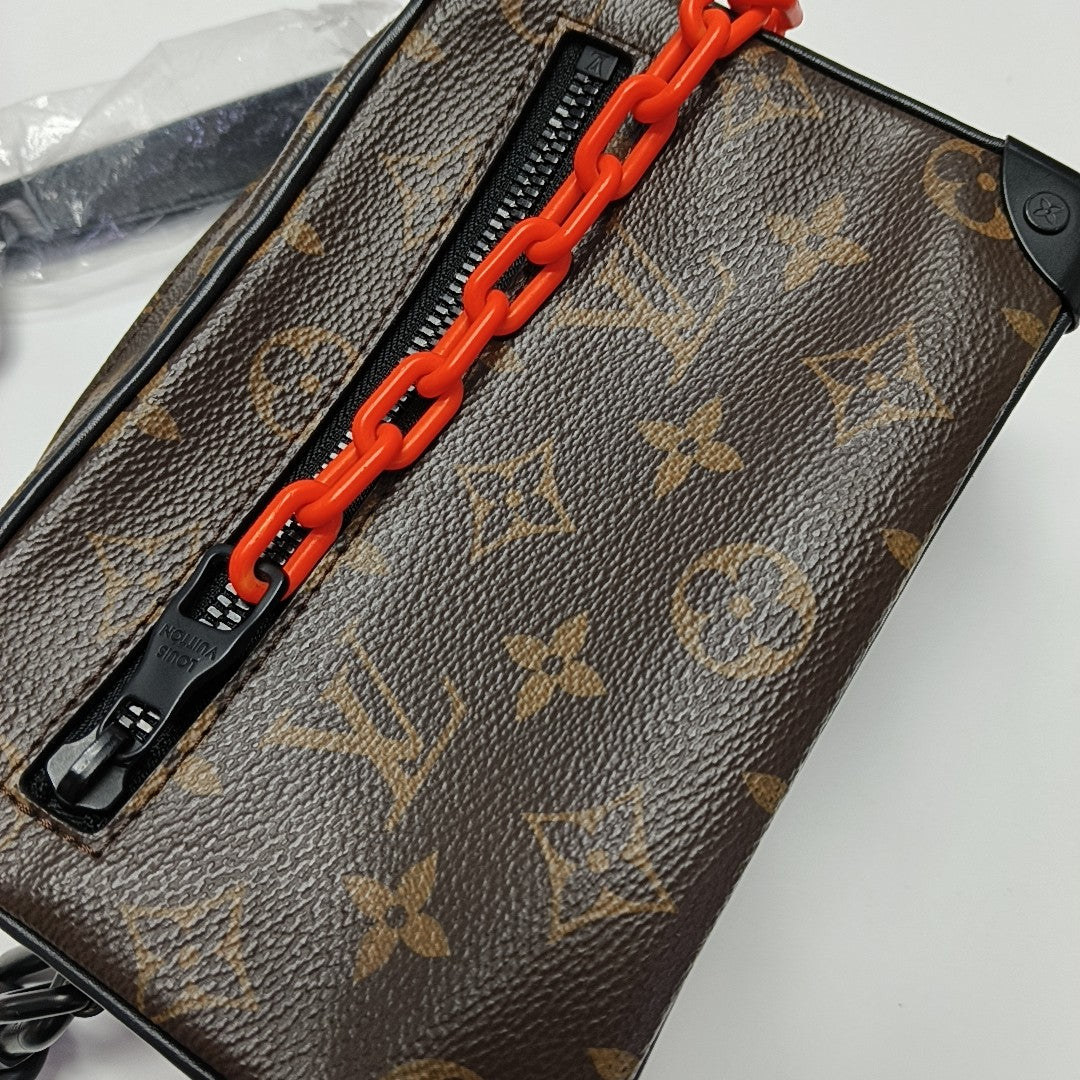 SOFT TRUNK Mini Monogram Coated Canvas Brown