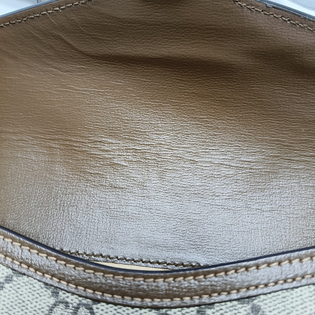 Horsebit 1955 Mini Monogram Coated Canvas Beige
