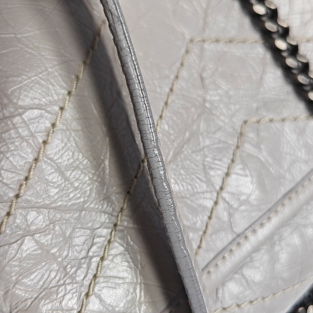 Authenticated pre-owned  NIKI Mini Chevron, Quilted Calfskin Gray - Shoulder Bag at Looply