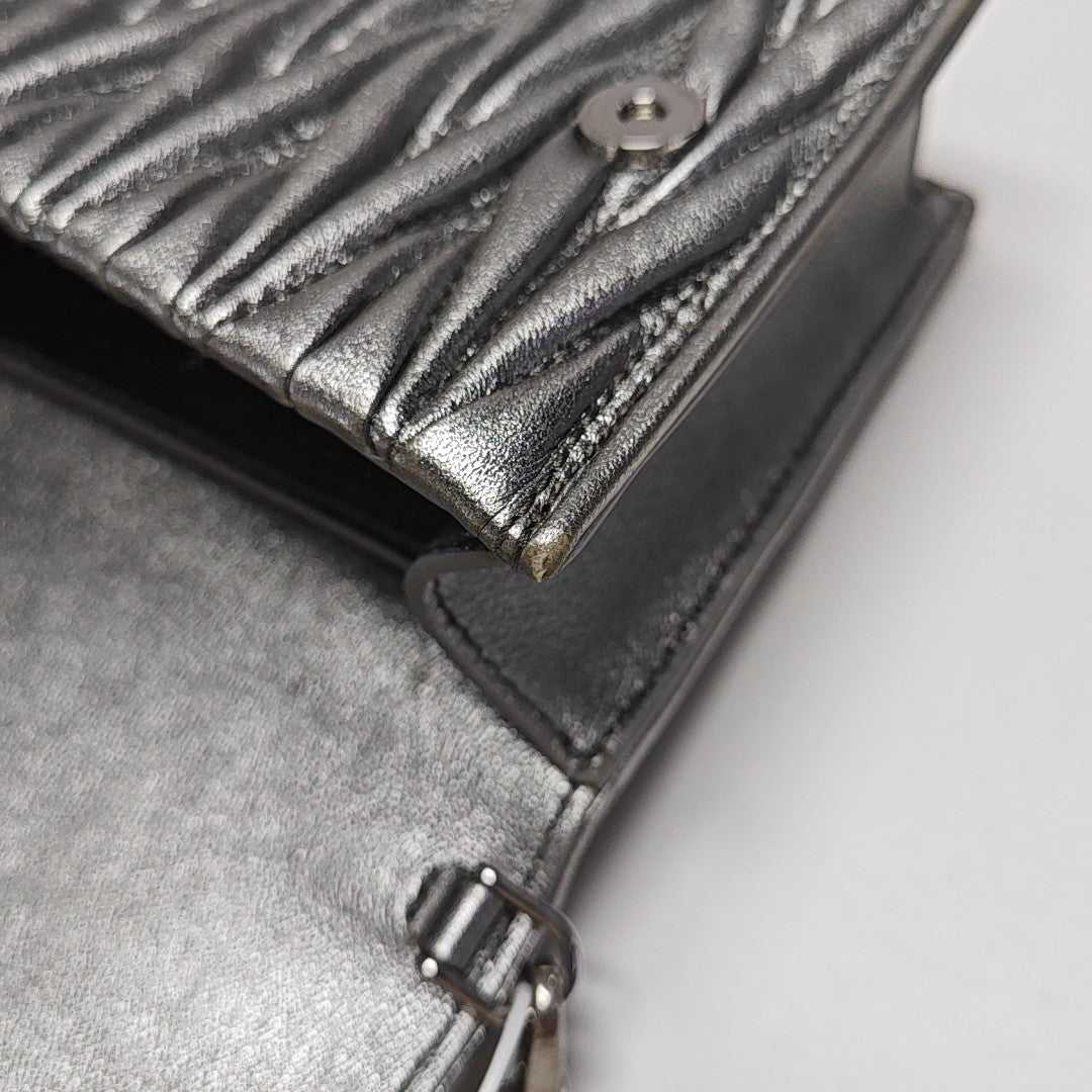 Matelassé Quilted Lambskin Silver