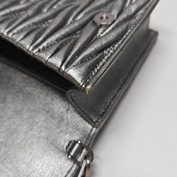 Matelassé Quilted Lambskin Silver