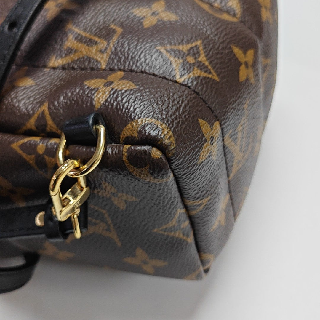 PALM SPRINGS Mini Monogram Coated Canvas Brown