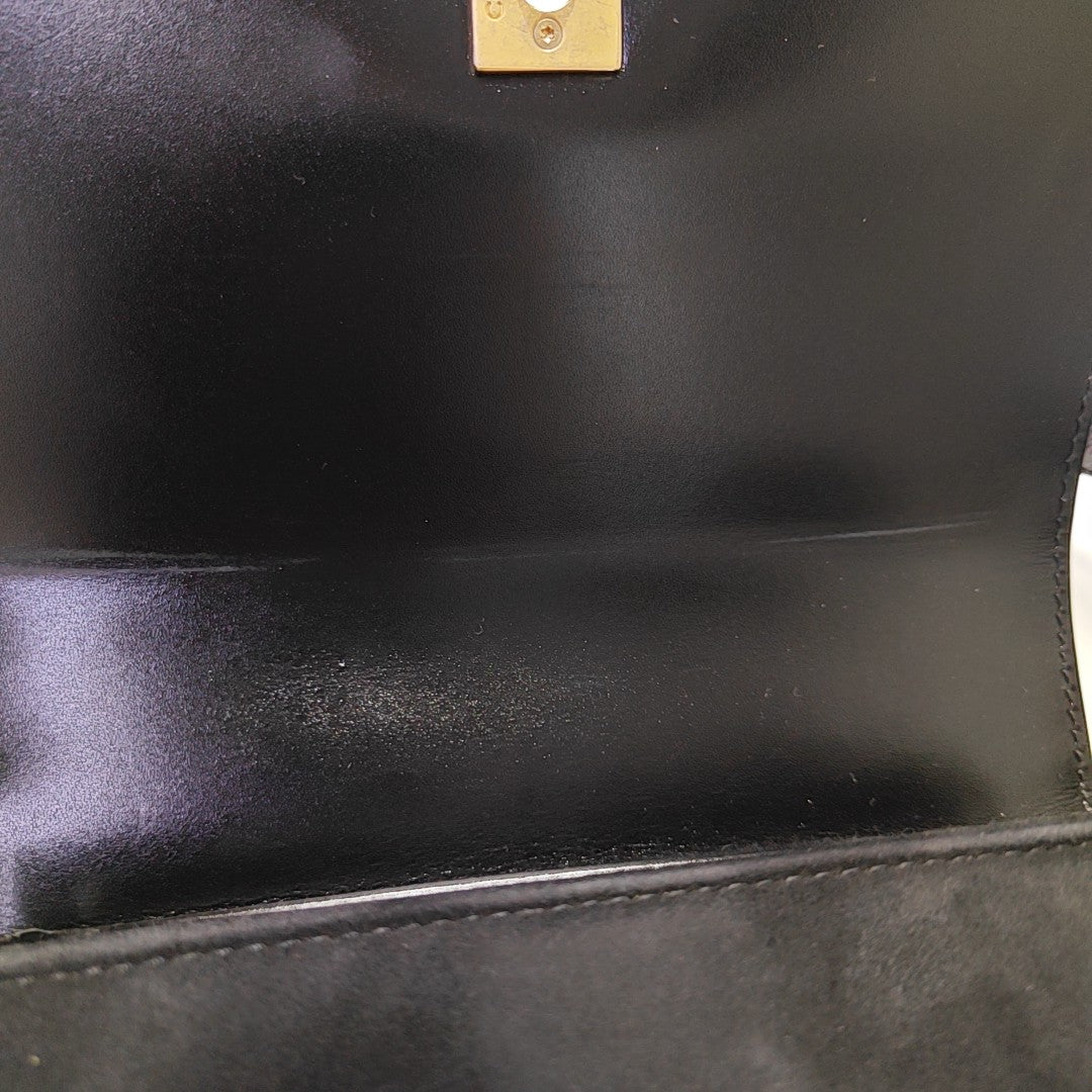 Quilted Calfskin Shoulder Bag Black