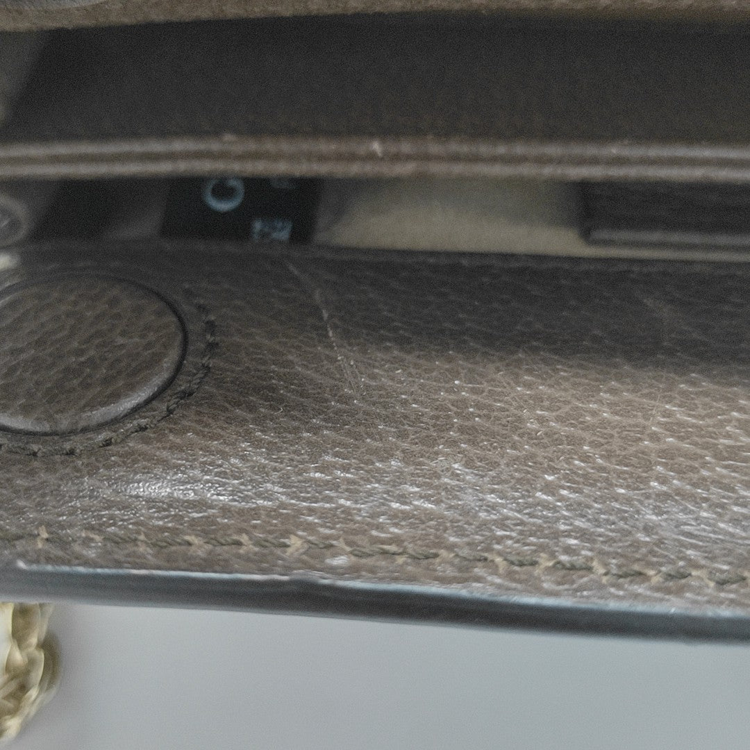 Ophidia Mini Monogram Coated Canvas Beige