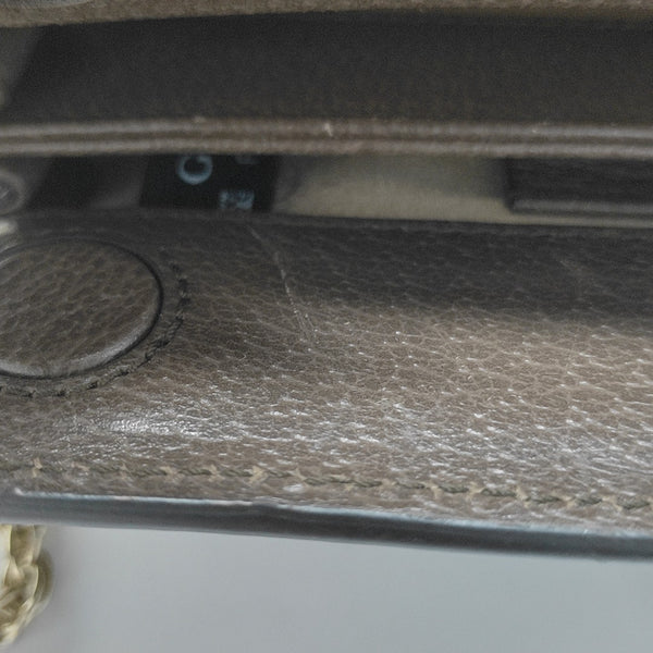 Ophidia Mini Monogram Coated Canvas Beige