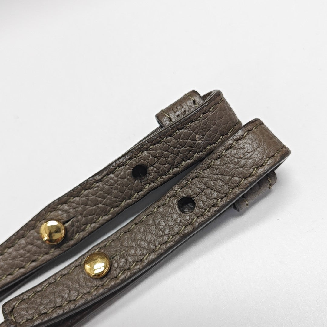 Calfskin Shoulder Bag Gray