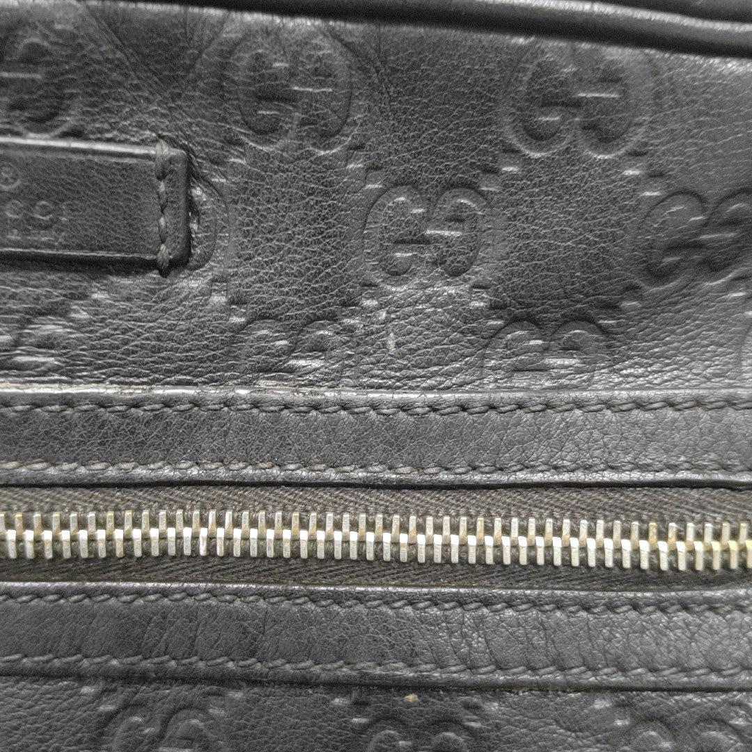 Monogram Calfskin Shoulder Bag Black