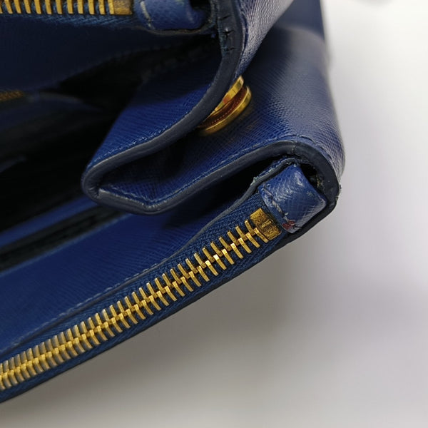 Galleria Large Saffiano Calfskin Blue
