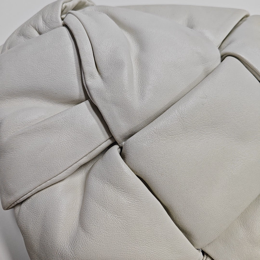Lambskin Top Handle Bag White