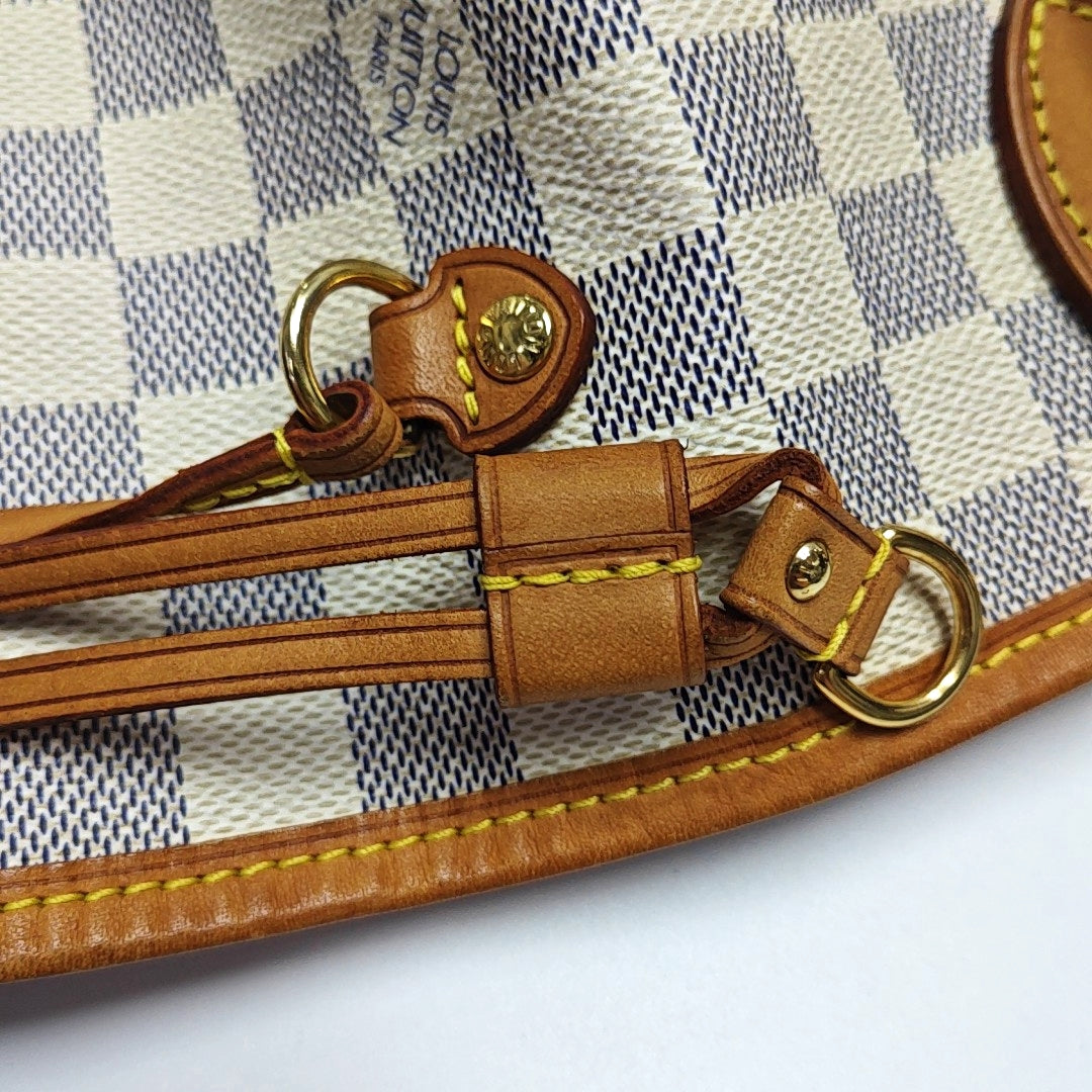 NEVERFULL MM Damier Azur Coated Canvas Beige