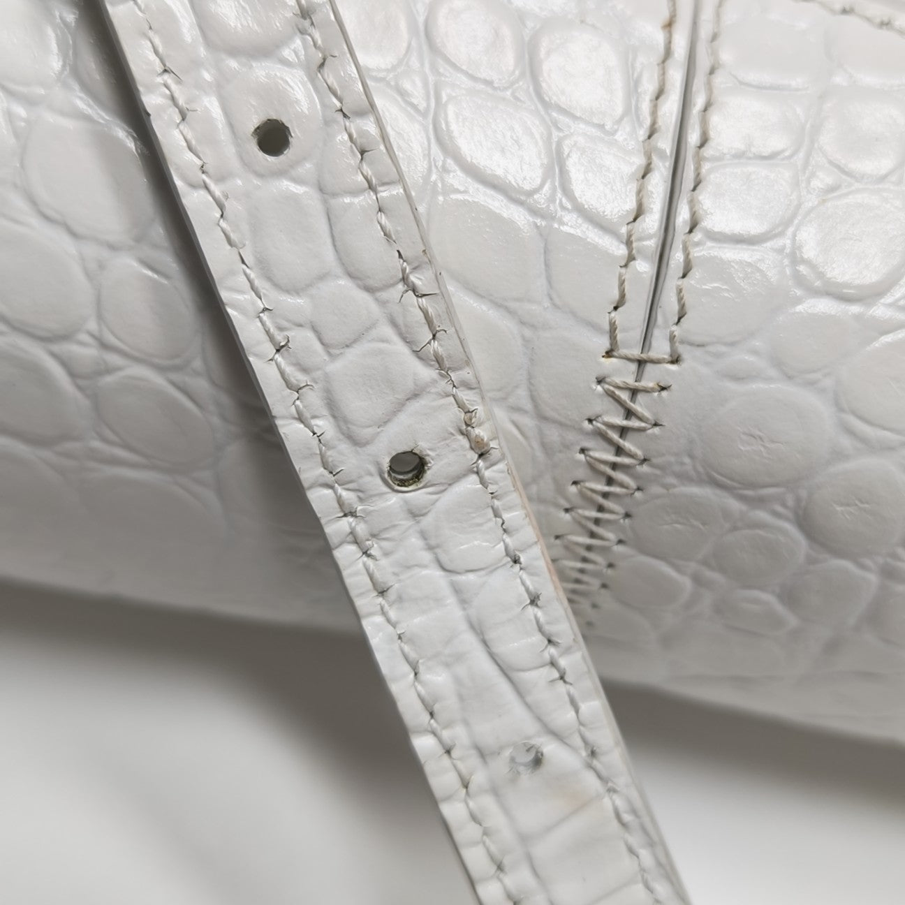 Calfskin Shoulder Bag White