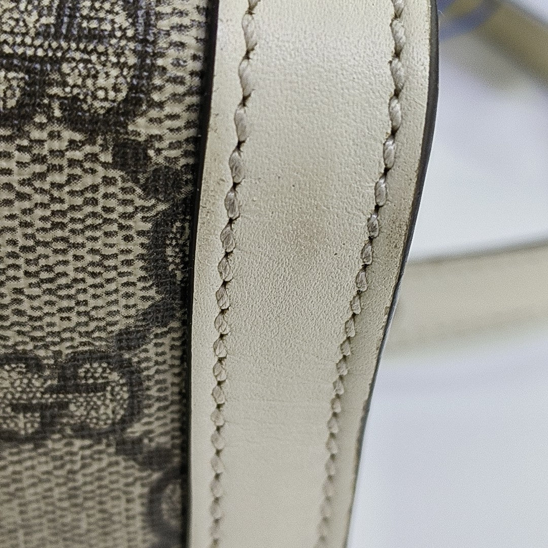 Padlock Small Monogram Coated Canvas Beige