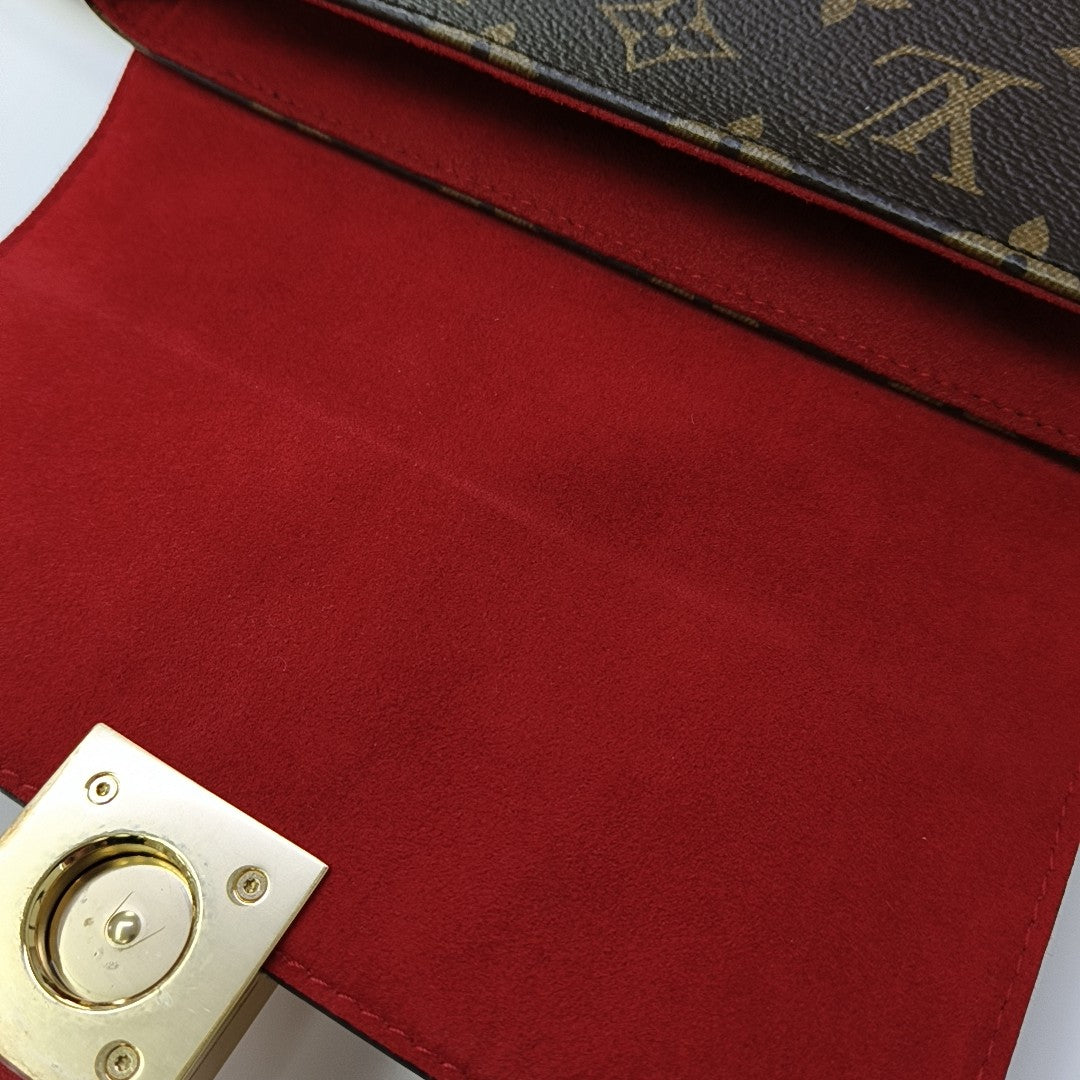 LOCKY BB Monogram Coated Canvas Red