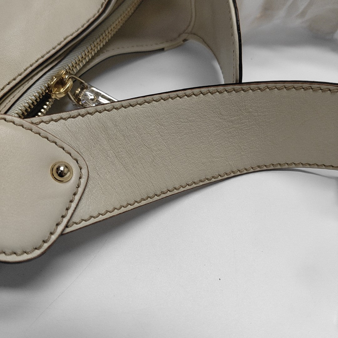 Calfskin Shoulder Bag White
