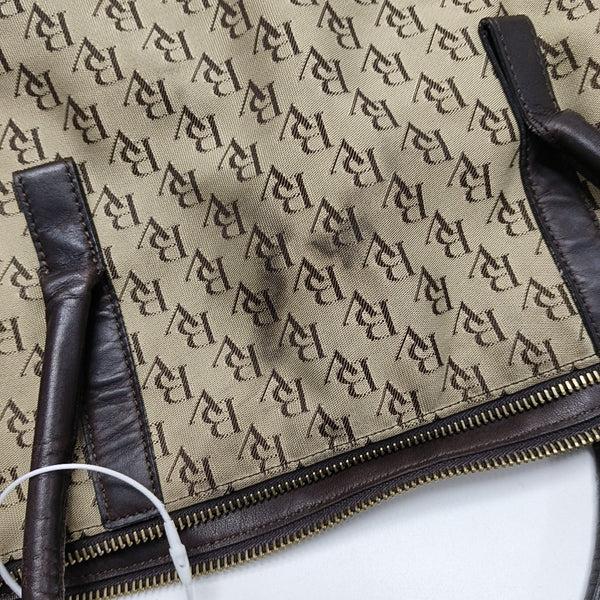 Canvas Top Handle Bag Brown