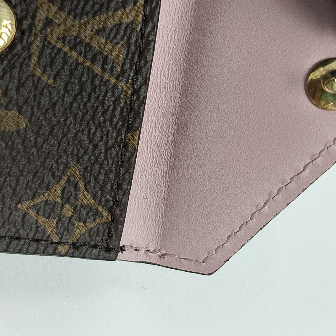 Monogram Coated Canvas Key Pouch Brown