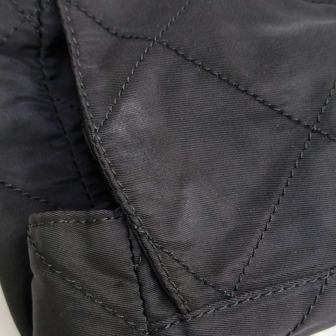 Nylon Quilted Nylon Black
