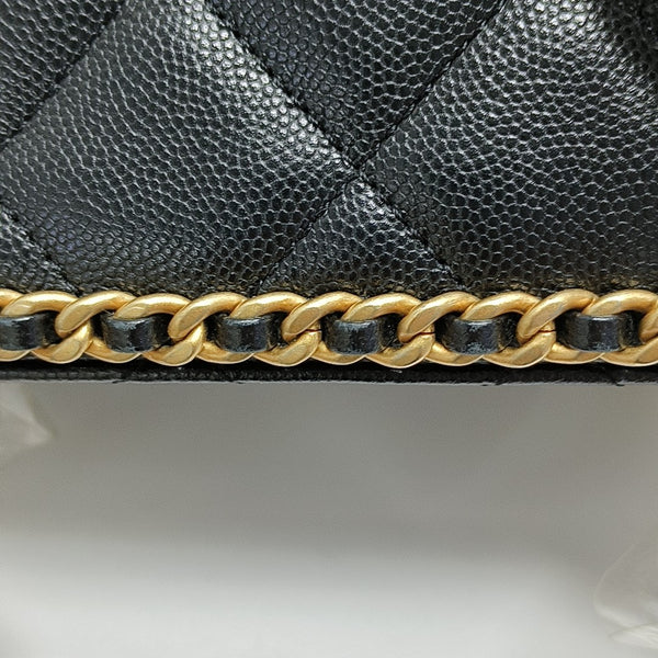 Quilted Grained Calfskin Black