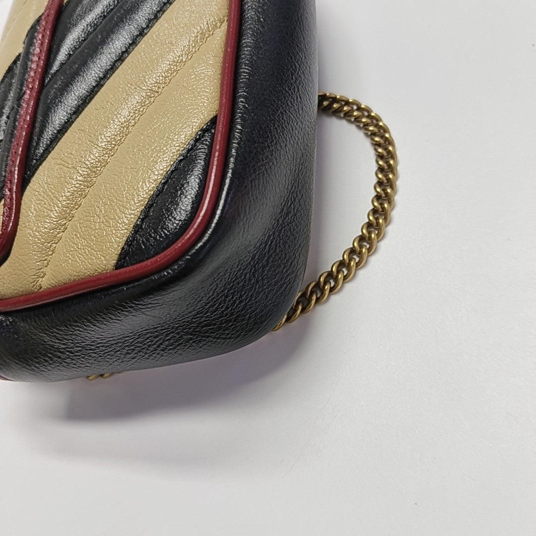 GG Marmont Super Mini Quilted Calfskin Multicolor