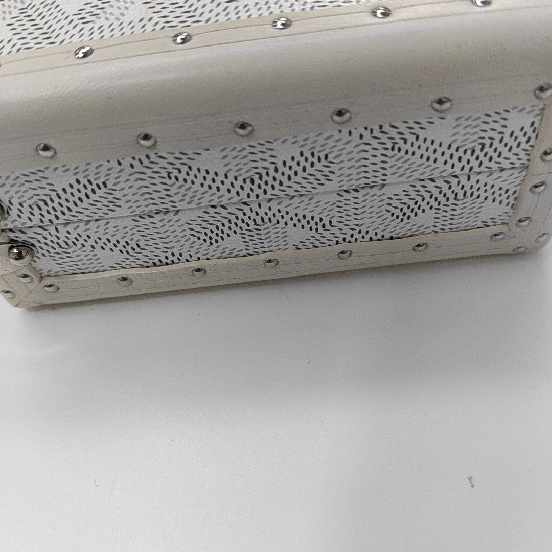 Coated Canvas Shoulder Bag White