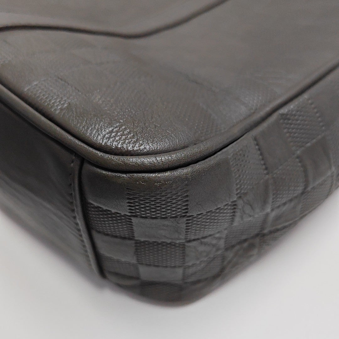 TADAO PM Damier Ebene Calfskin Brown