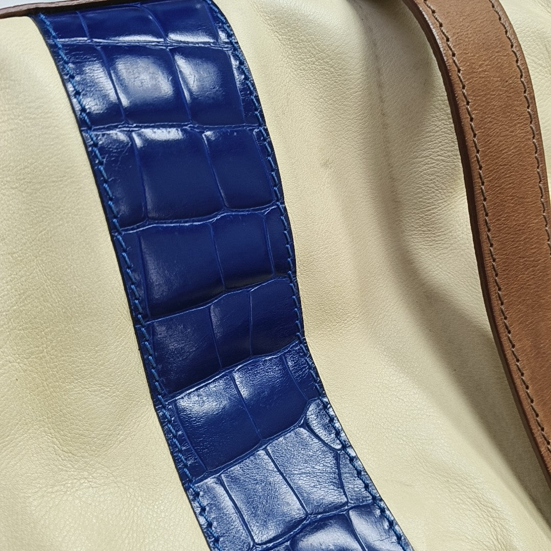 Calfskin Top Handle Bag Beige