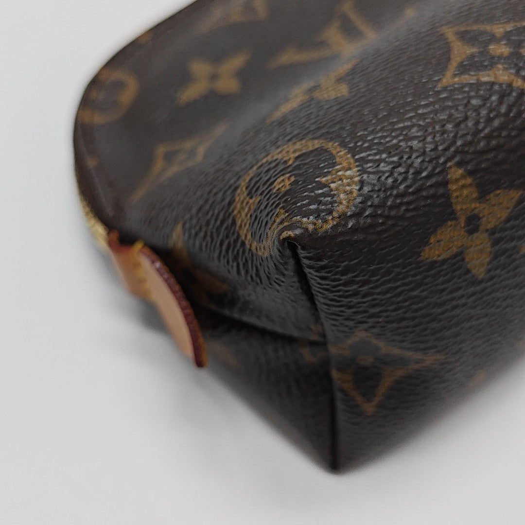 COSMETIC PM Monogram Coated Canvas Brown