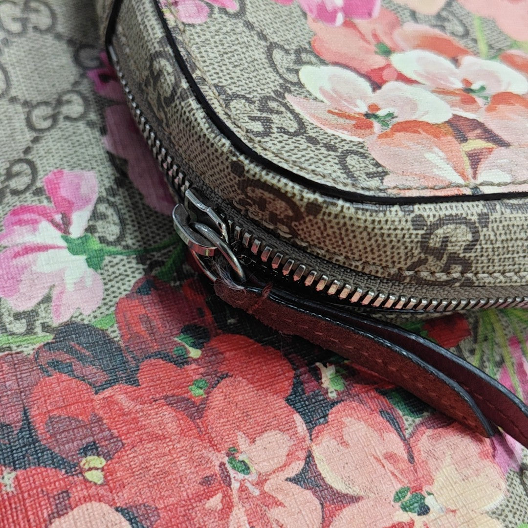 GG Blooms Monogram Coated Canvas Beige