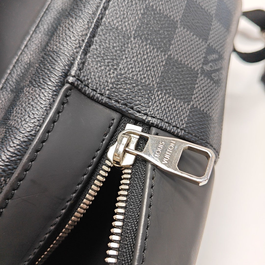 JOSH Damier Graphite Coated Canvas Gray