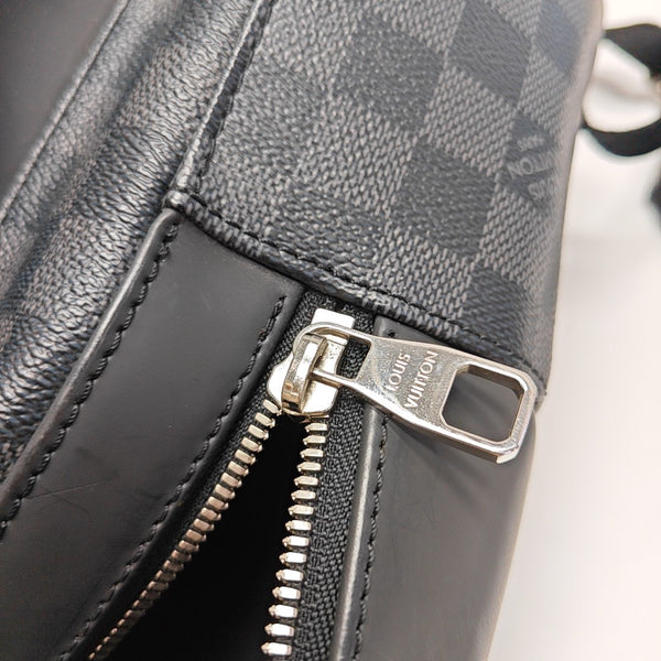 JOSH Damier Graphite Coated Canvas Gray