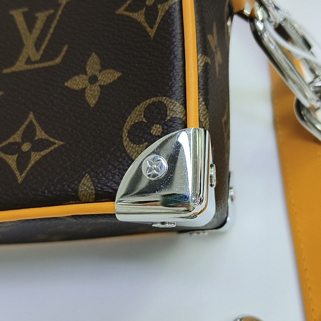 SOFT TRUNK Mini Monogram Coated Canvas Brown