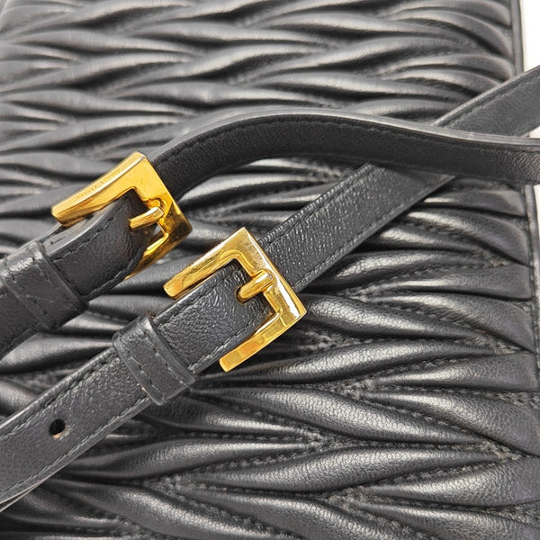 Quilted Lambskin Crossbody Bag Black