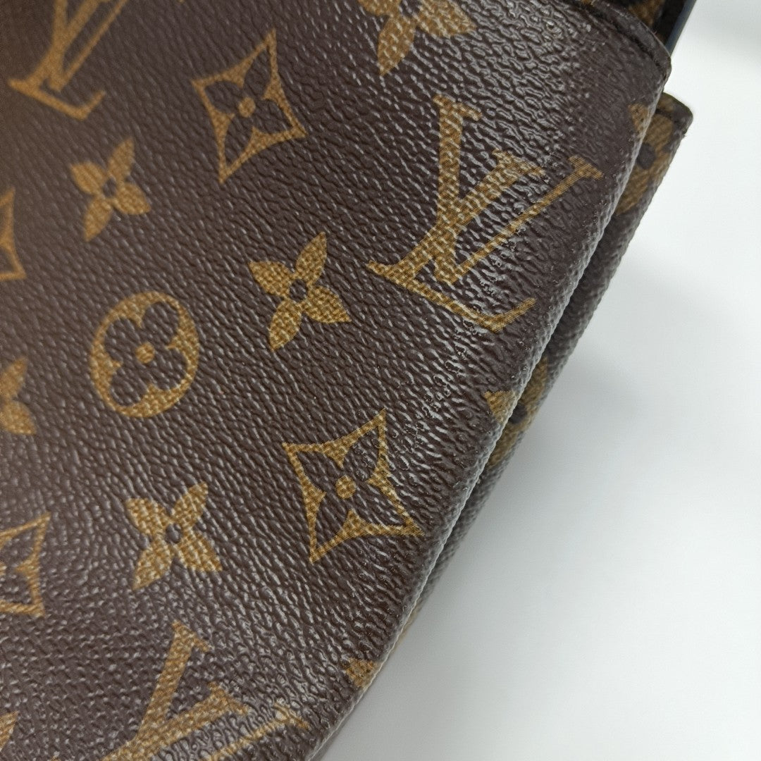 SAINT PLACIDE Monogram Coated Canvas Brown