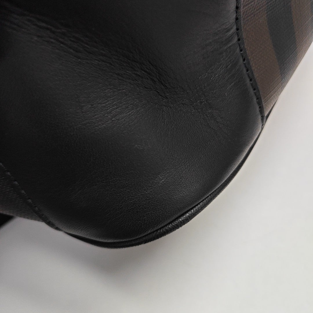 Coated Canvas Crossbody Bag Large Black