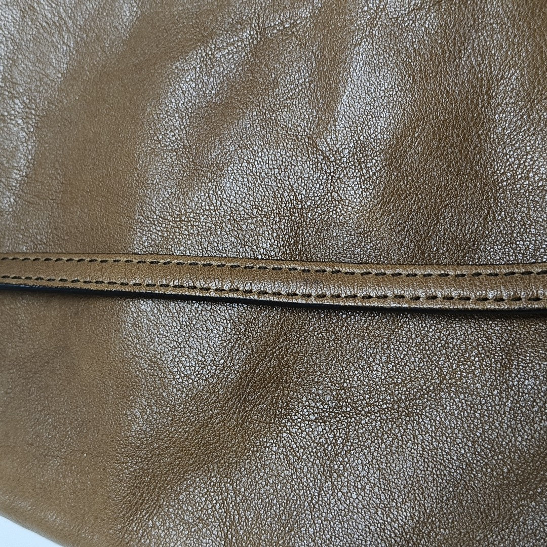 Calfskin Shoulder Bag Brown