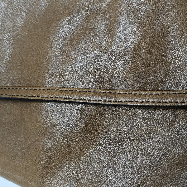 Calfskin Shoulder Bag Brown