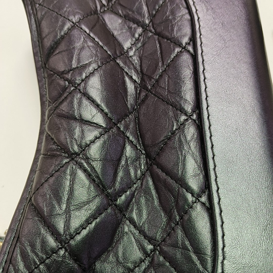 GABRIELLE Small Quilted Calfskin Metallic