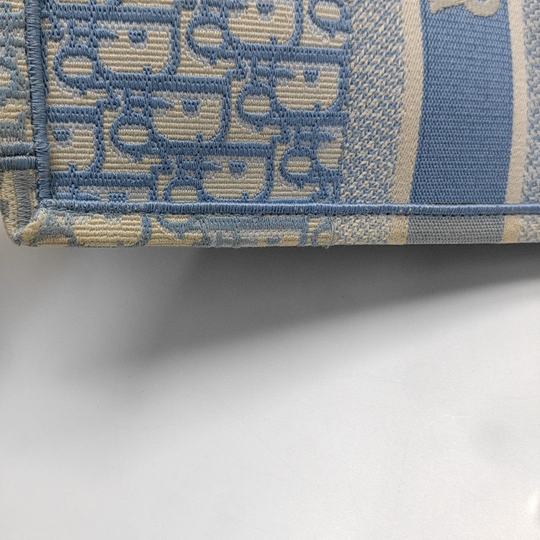 Book Tote Medium Oblique Canvas Blue