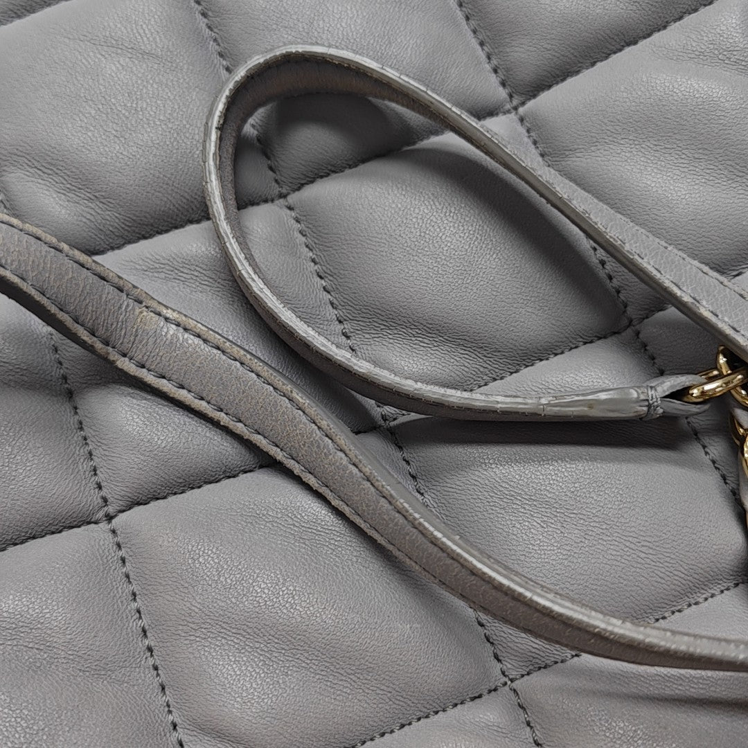 Quilted Lambskin Gray