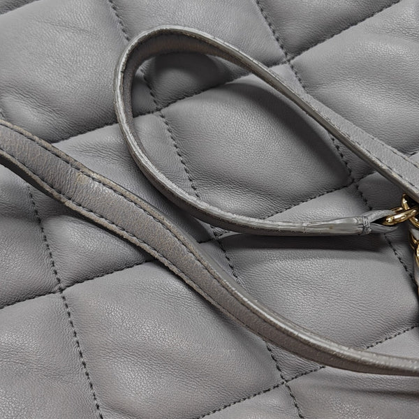 Quilted Lambskin Gray