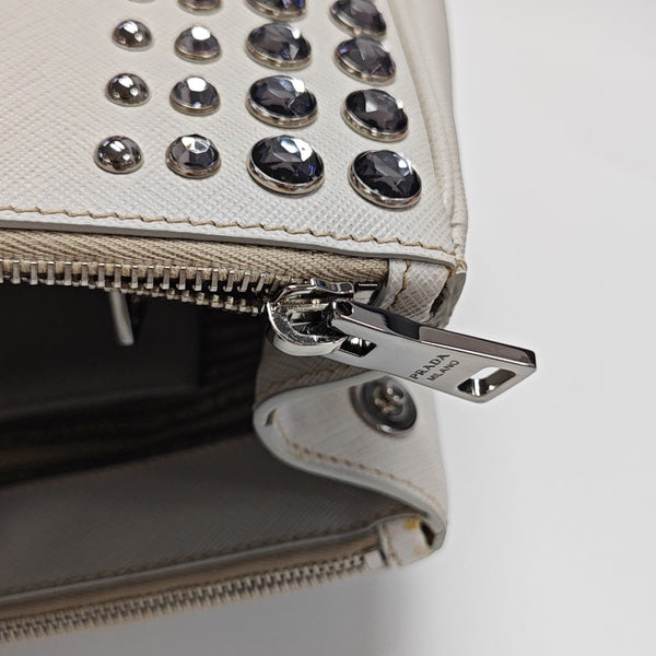 Galleria Extra Large Saffiano Calfskin White