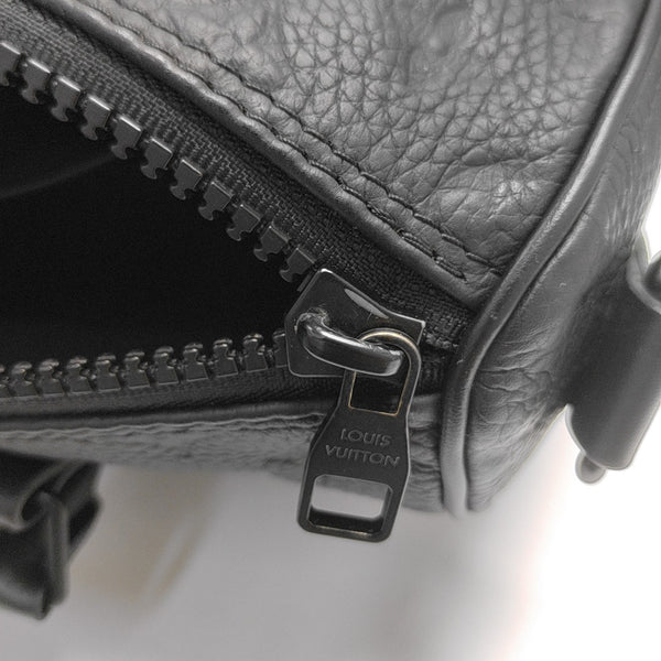 KEEPALL 25 Monogram Calfskin Black