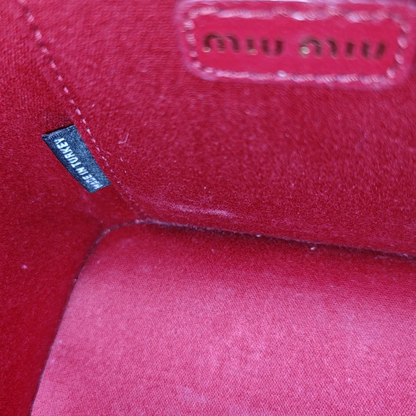 Matelassé Mini Quilted Lambskin Red